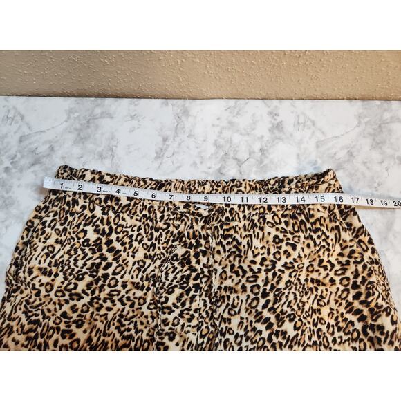 Chicos Womens Brown Animal Print High Rise Linen Drawstring Chino Shorts Size 12 - Picture 5 of 7